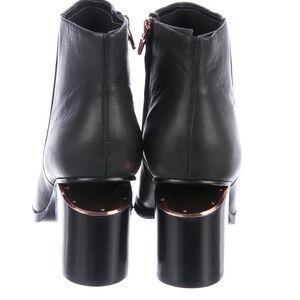 Alexander Wang Leather Pointed-Toe Ankle Booties